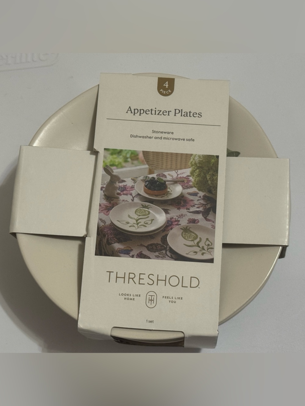 Threshold Neutral Ivory Appetizer Plates - Set of 4